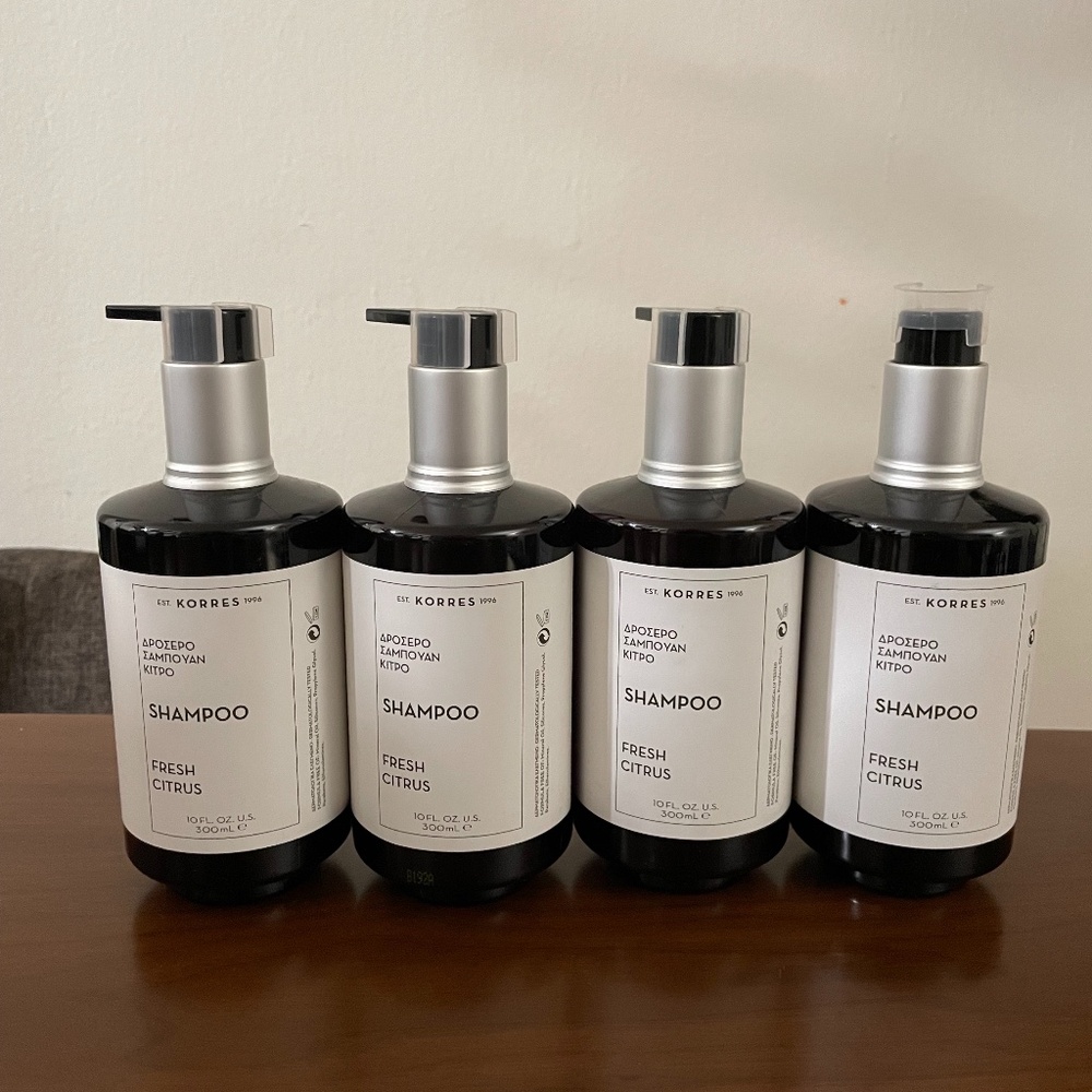 NEW KORRES Fresh Citrus Shampoo 10fl. oz. Lot 0f 4